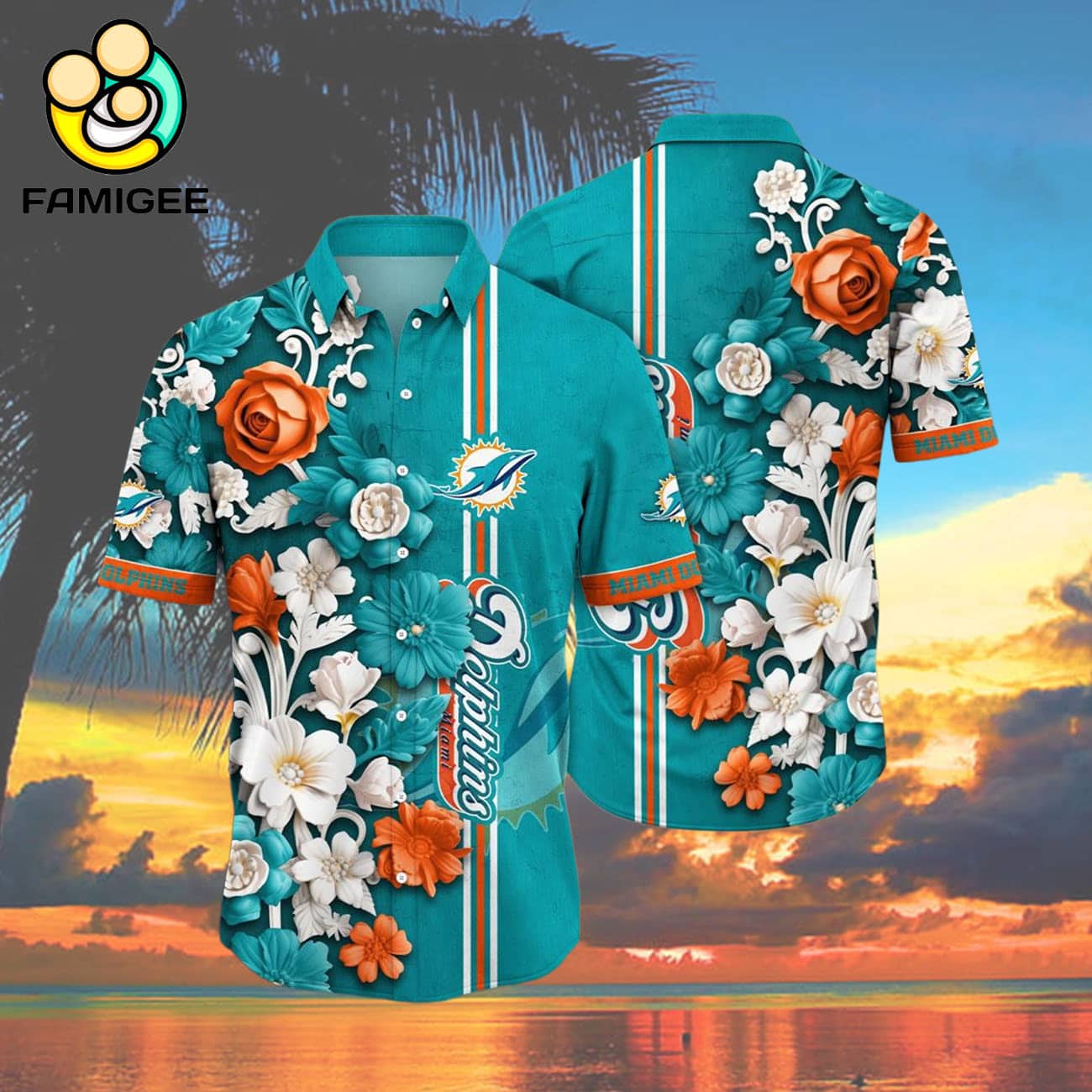 Miami Dolphins Flower For Fans New Summer Aloha Football Hawaiian Shirt Miami Dolphins Flower For Fans New Summer Aloha Football Hawaiian Shirt