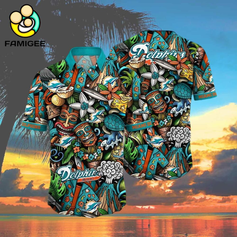Miami Dolphins For Fans Custom Summer Aloha Football s Hawaiian Shirt 4