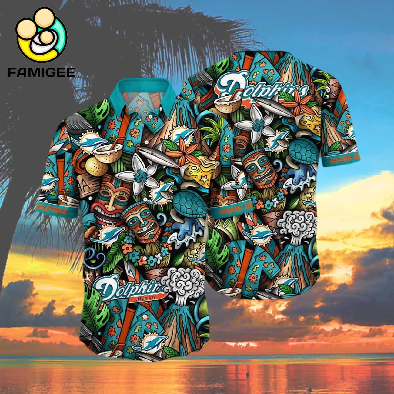 Miami Dolphins For Fans Custom Summer Aloha Football s Hawaiian Shirt Miami Dolphins For Fans Custom Summer Aloha Football s Hawaiian Shirt