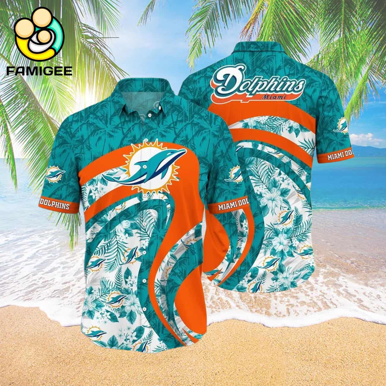 Miami Dolphins Graphic Floral Tropical Pattern For Fans 1 Hawaiian Shirt Miami Dolphins Graphic Floral Tropical Pattern For Fans 1 Hawaiian Shirt