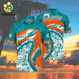 Miami Dolphins Graphic Floral Tropical Pattern For Fans 1 Hawaiian Shirt 4