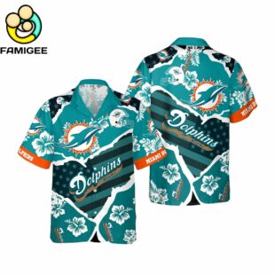 Miami Dolphins New Summer Floral Nfl Aloha For Fans Hawaiian Shirt 1