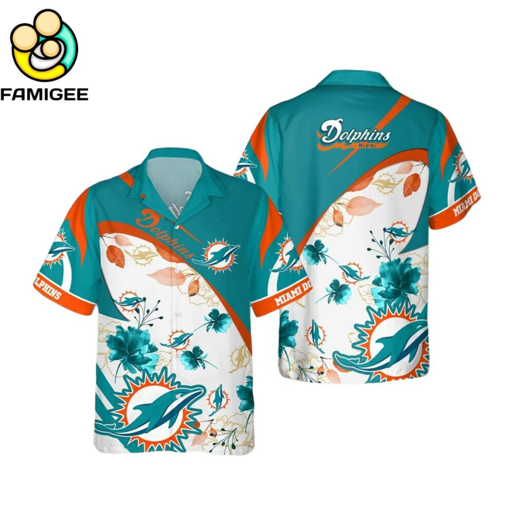 Miami Dolphins Nfl Floral Aloha Hawaiian Shirt 1