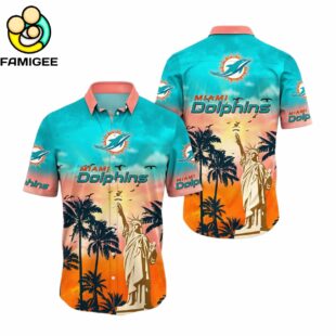 Miami Dolphins Nfl Liberties Flower And T For Fans Hawaiian Shirt 1