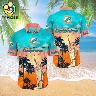 Miami Dolphins Nfl Liberties Flower And T For Fans Hawaiian Shirt 3