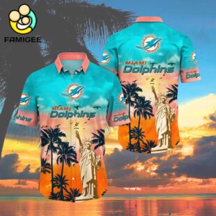 Miami Dolphins Nfl Liberties Flower And T For Fans Hawaiian Shirt 4