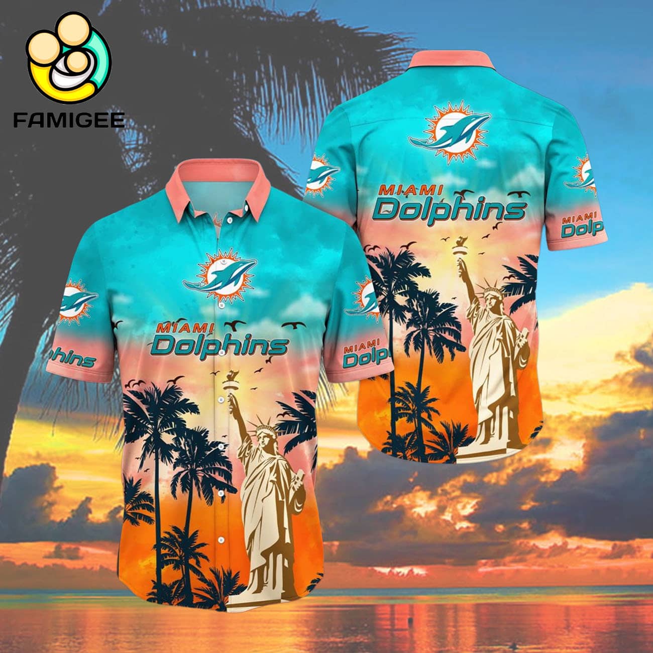 Miami Dolphins Nfl Liberties Flower And T For Fans Hawaiian Shirt Miami Dolphins Nfl Liberties Flower And T For Fans Hawaiian Shirt