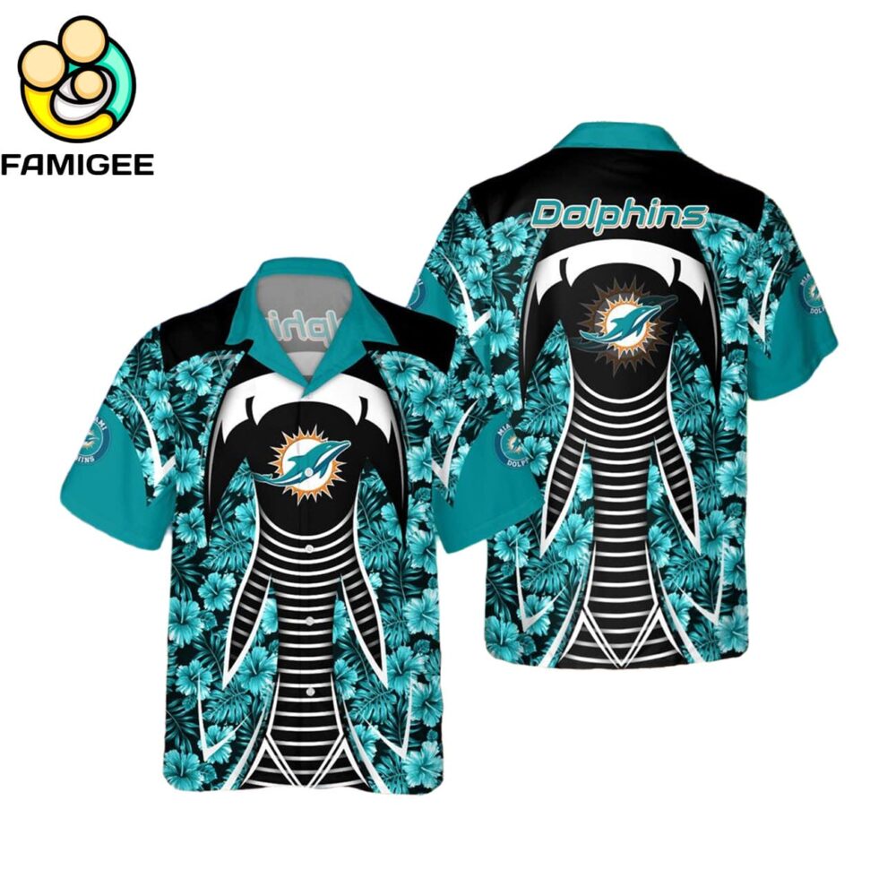 Miami Dolphins Nfl New Summer Button For Fans Hawaiian Shirt 1