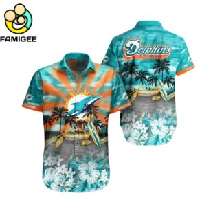 Miami Dolphins Tropical Pattern New Hot Trend Summer For Nfl Football Fans Hawaiian Shirt 1
