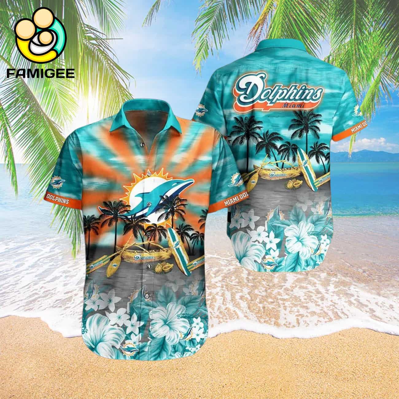 Miami Dolphins Tropical Pattern New Hot Trend Summer For Nfl Football Fans Hawaiian Shirt Miami Dolphins Tropical Pattern New Hot Trend Summer For Nfl Football Fans Hawaiian Shirt