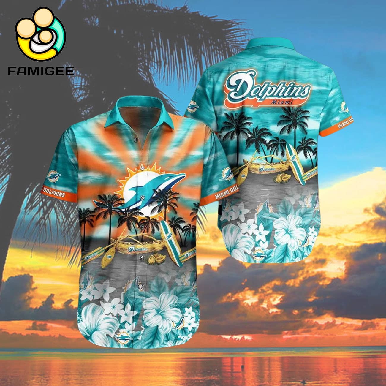 Miami Dolphins Tropical Pattern New Hot Trend Summer For Nfl Football Fans Hawaiian Shirt Miami Dolphins Tropical Pattern New Hot Trend Summer For Nfl Football Fans Hawaiian Shirt
