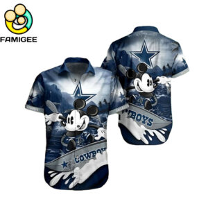 Mickey Mouse Surf Nfl Dallas Cowboys 2024 Hawaiian Shirt 1