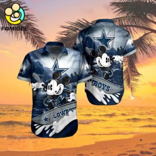 Mickey Mouse Surf Nfl Dallas Cowboys 2024 Hawaiian Shirt 2