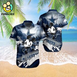 Mickey Mouse Surf Nfl Dallas Cowboys 2024 Hawaiian Shirt 3