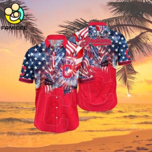 Mlb Cleveland Indians Flower 4th Of July Hawaiian Shirt 2