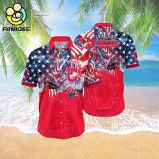 Mlb Cleveland Indians Flower 4th Of July Hawaiian Shirt 3