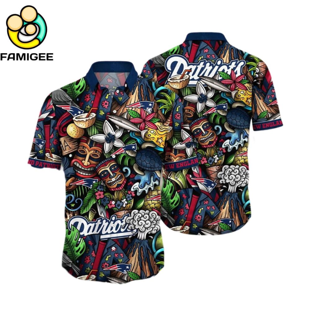 New England Patriots For Fans Custom Summer Aloha Football s Hawaiian Shirt 1