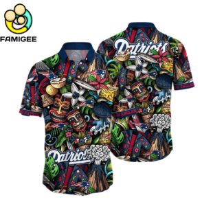 New England Patriots For Fans Custom Summer Aloha Football s Hawaiian Shirt 1