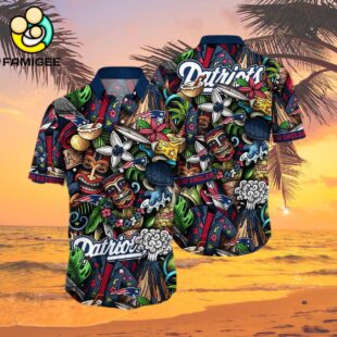 New England Patriots For Fans Custom Summer Aloha Football s Hawaiian Shirt 2