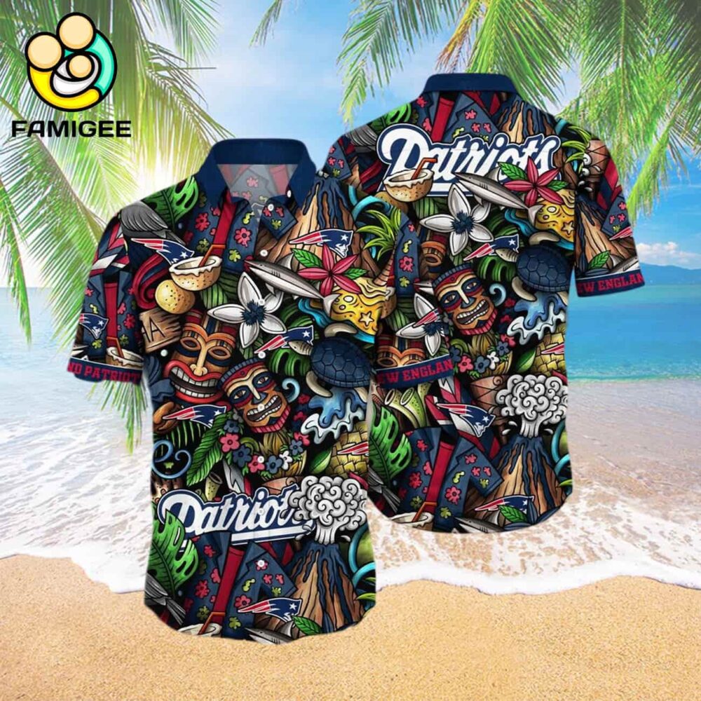 New England Patriots For Fans Custom Summer Aloha Football s Hawaiian Shirt 3