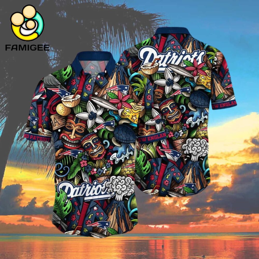 New England Patriots For Fans Custom Summer Aloha Football s Hawaiian Shirt 4