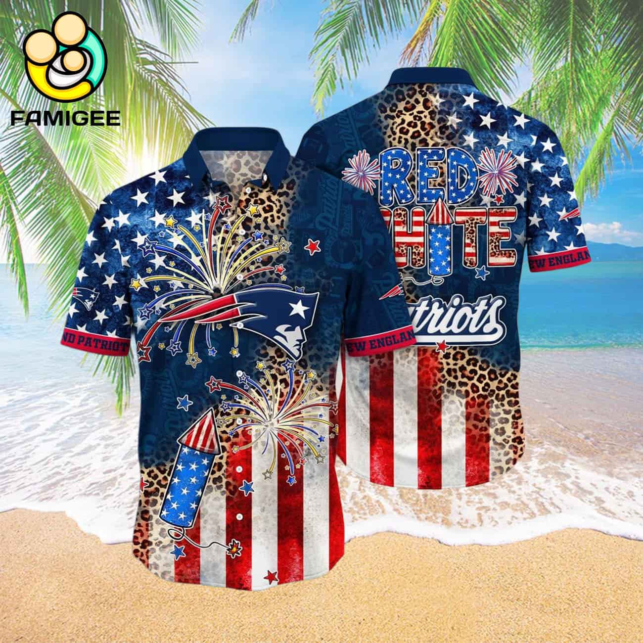 New England Patriots Nfl T Independence Day New Summer Hawaiian Shirt New England Patriots Nfl T Independence Day New Summer Hawaiian Shirt