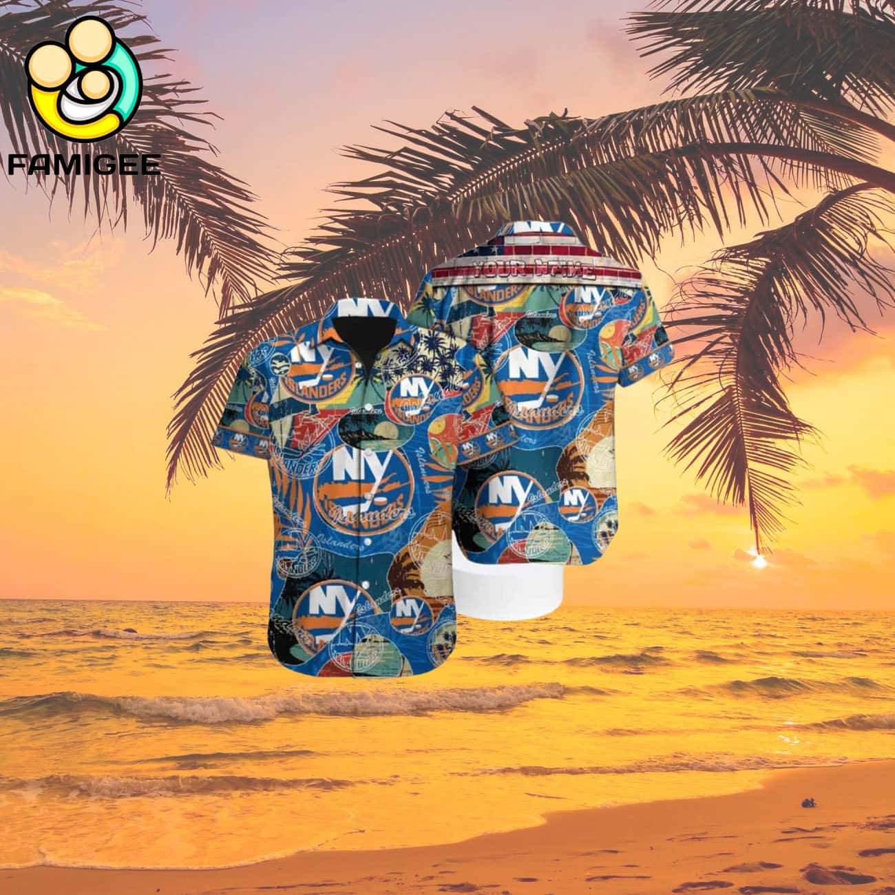 New York Islanders Nhl Personalized Hawaiian Shirt New York Islanders Nhl Personalized Hawaiian Shirt