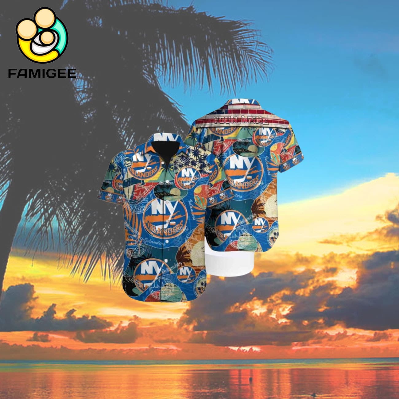 New York Islanders Nhl Personalized Hawaiian Shirt New York Islanders Nhl Personalized Hawaiian Shirt