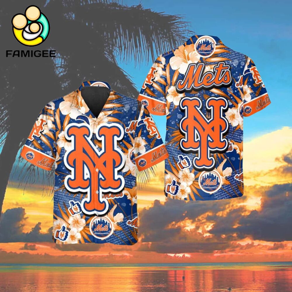 New York Mets Mlb Flowers Hawaiian Shirt 4