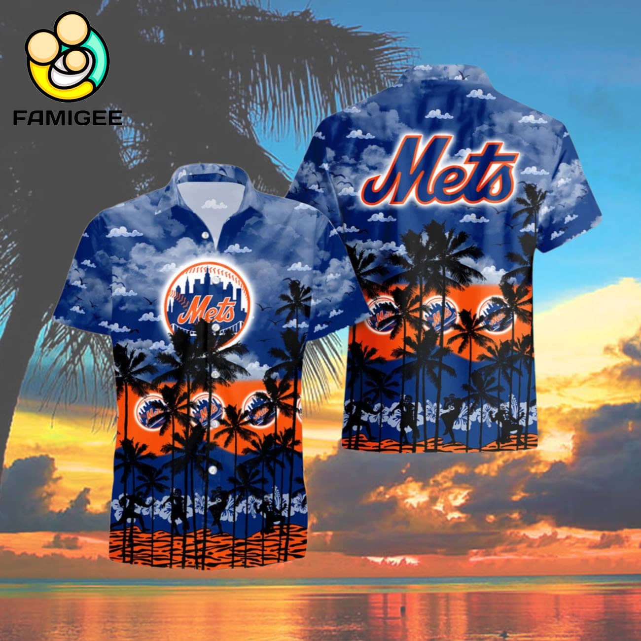 New York Mets Tree Hawaiian Shirt New York Mets Tree Hawaiian Shirt