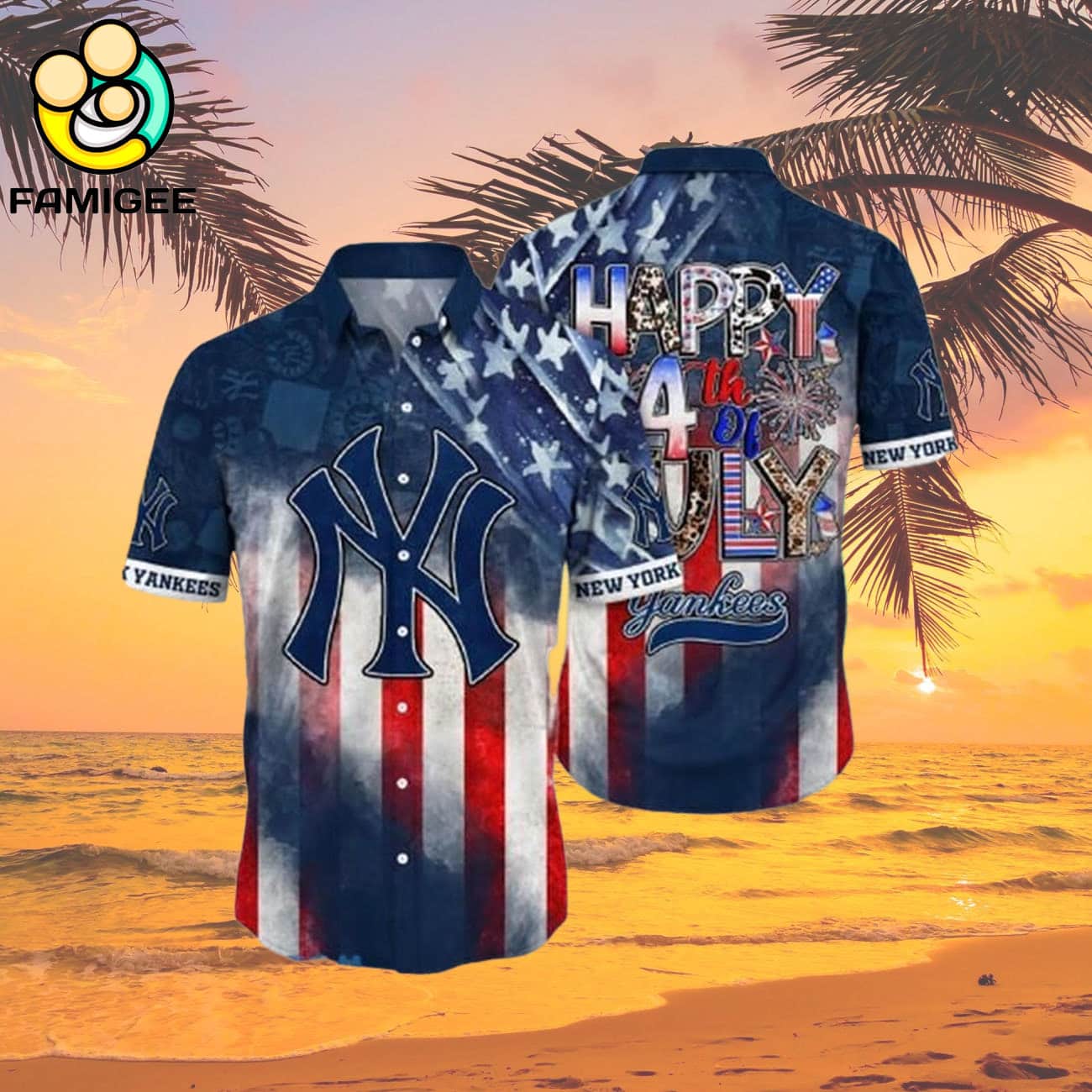 New York Yankees 4th Of July Independence Day Hawaiian Shirt New York Yankees 4th Of July Independence Day Hawaiian Shirt