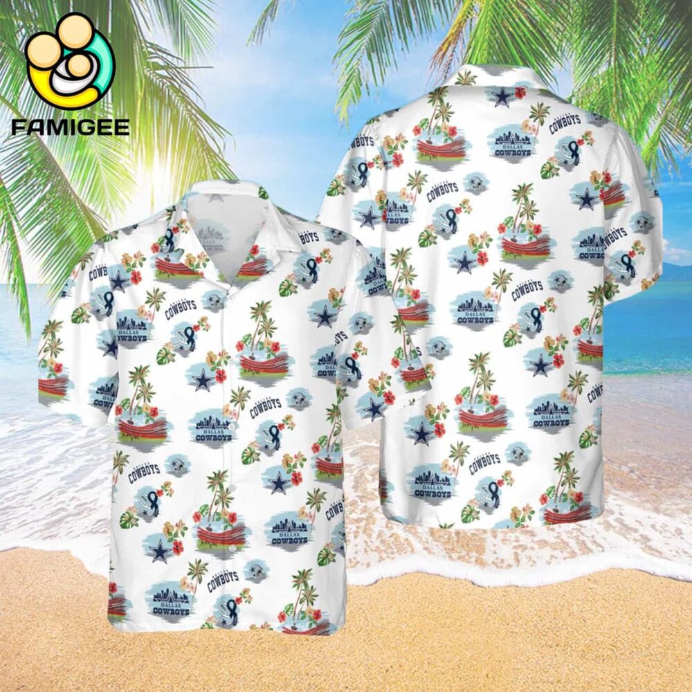 Nfl Dallas Cowboys State And Tropical Hawaiian Shirt 3