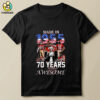 Official Made In 1955 San Francisco 49ers 70 Years Of Being Awesome Signatures Shirt