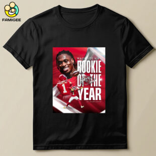 Official Xavier Worthy Winning The Mack Lee Hill Rookie Of The Year Award Kansas City Chiefs Nfl 2025 Shirt