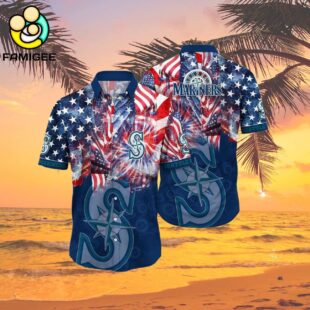 Seattle Mariners Independence Day 4th Of July Hawaiian Shirt 2