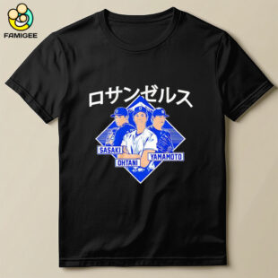 Shohei Ohtani Yoshinobu Yamamoto And Roki Sasaki Los Angeles Dodgers Kanji Shirt