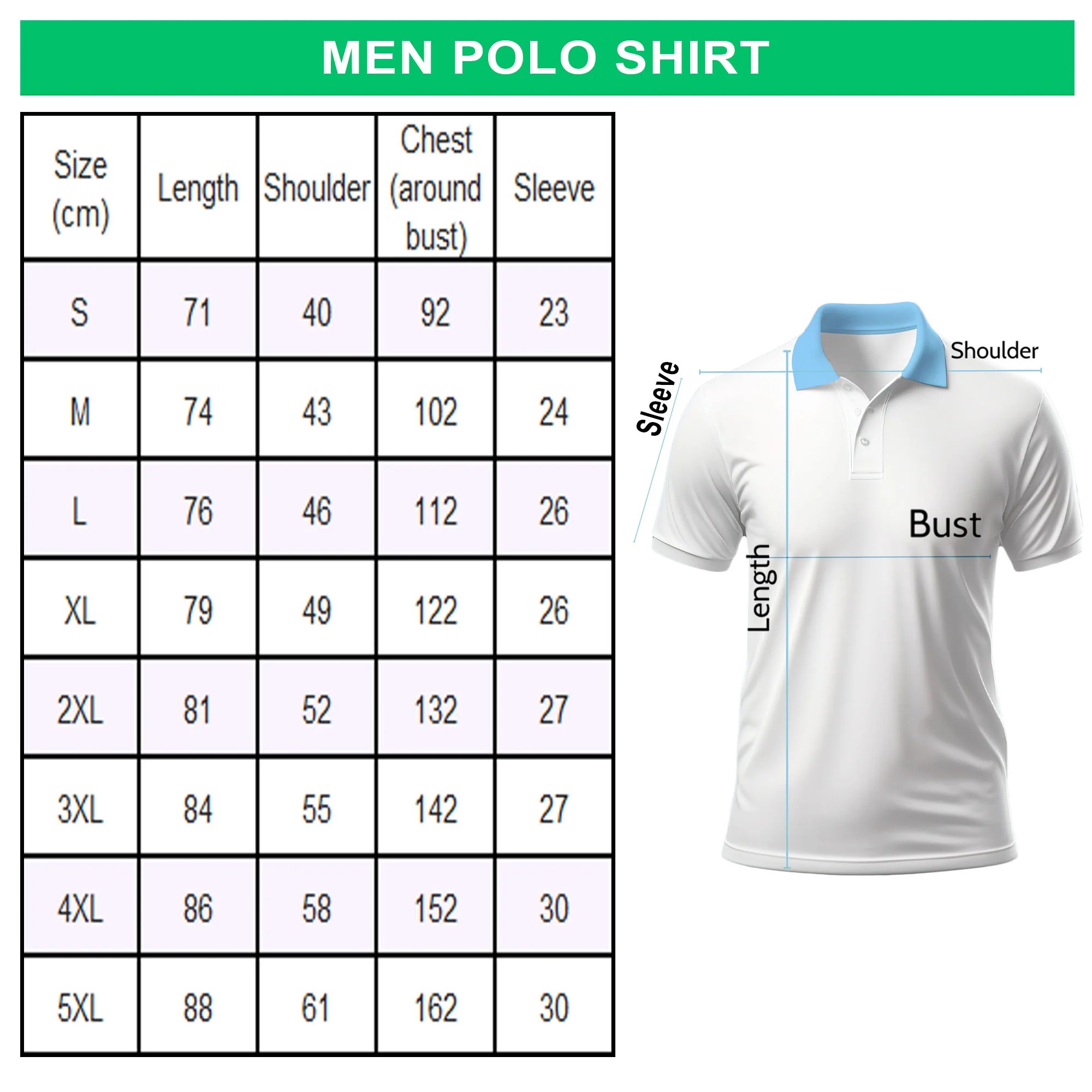 Size Men Polo Shirt
