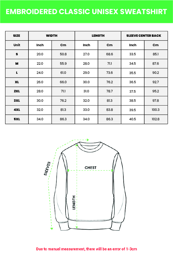 Size Embroidered Sweatshirt