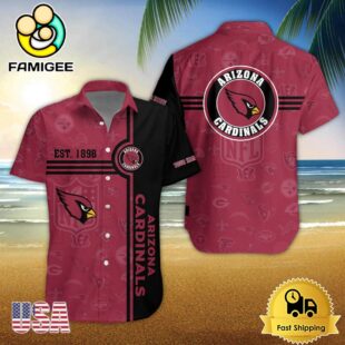 Arizona Cardinals NFL Logo Pattern Custom Hawaiian Shirt