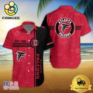 Atlanta Falcons NFL Logo Pattern Custom Hawaiian Shirt