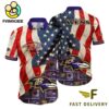 Baltimore Ravens American Flag Hawaiian Shirt