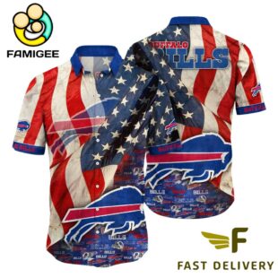 Buffalo Bills American Flag Hawaiian Shirt
