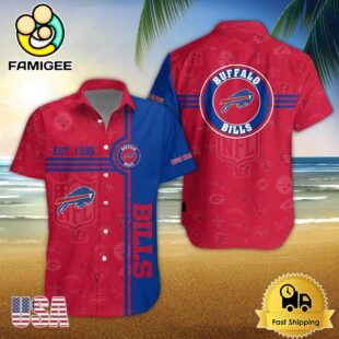 Buffalo Bills NFL Logo Pattern Custom Hawaiian Shirt