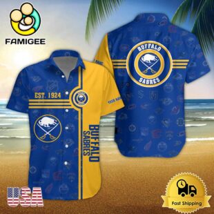 Buffalo Sabres Nhl Logo Pattern Custom Hawaiian Shirt