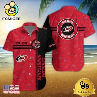 Carolina Hurricanes Nhl Logo Pattern Custom Hawaiian Shirt