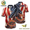 Chicago Bears American Flag Hawaiian Shirt