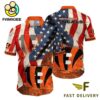 Cincinnati Bengals American Flag Hawaiian Shirt