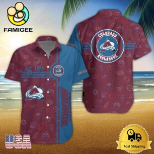 Colorado Avalanche Nhl Logo Pattern Custom Hawaiian Shirt