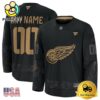 Detroit Red Wings Black Military Appreciation Custom Practice Custom Hockey Jersey