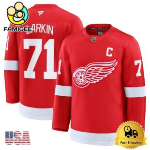 Detroit Red Wings Dylan Larkin Red Home Custom Hockey Jersey
